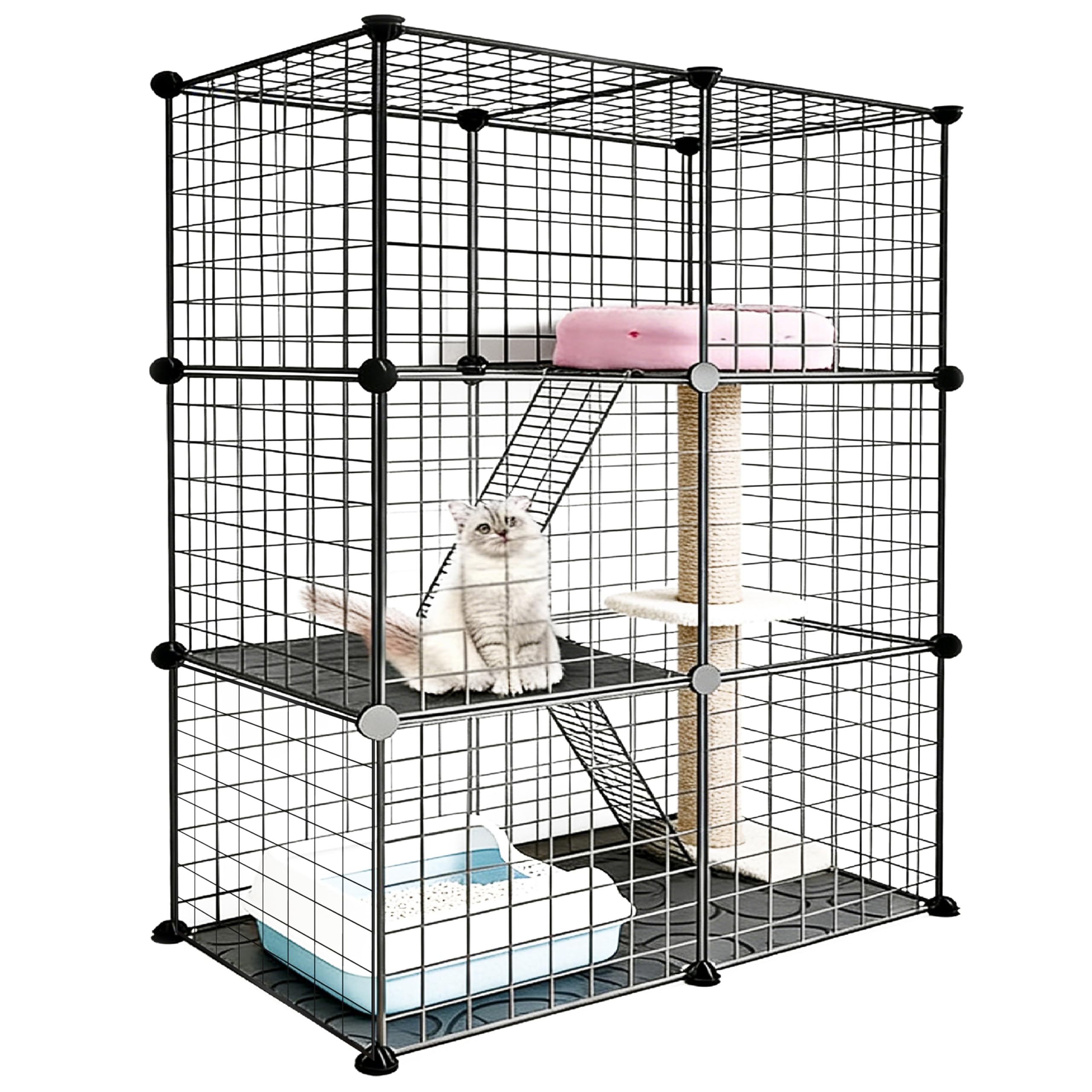 DIY Cat Playpen - Foldable Indoor Cat Enclosure -1