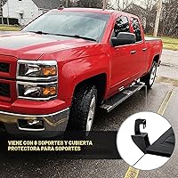 Vista 6 de N-X - Estribos de 6 pulgadas (incluye 8 soportes y cubiertas de plástico) y escalones para camioneta de 2 filas y 4 puertas, un par