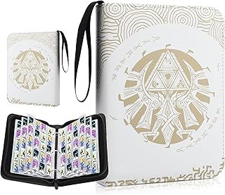 RHOTALL 300 Pockets Cards Binder Holder Compatible with Tears of the Kingdom Mini Cards, Animal Crossing Mini Cards, Trading Album Display Holder for Amibo Cards, Game Cards, SD Cards