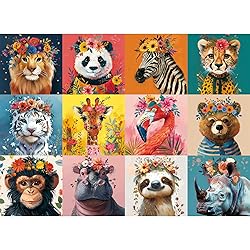 500 Piece Puzzles for Adults,Beautiful Wild Animals Jigsaw Puzzle for Adults Kids Seniors,Recycled Cardboard Dogs Puzzle 500 Piece,Family Activity Great Gift for Family Friends 20.5 * 15 inch