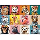 500 Piece Puzzles for Adults,Beautiful Wild Animals Jigsaw Puzzle for Adults Kids Seniors,Recycled Cardboard Dogs Puzzle 500 Piece,Family Activity Great Gift for Family Friends 20.5 * 15 inch