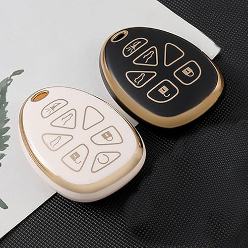 Miniatura 6 de TAPAYICA Funda para llavero GMC sin llave con mando a distancia y llavero compatible con Chevrolet Suburban Tahoe Traverse Buick Enclave Cadillac
