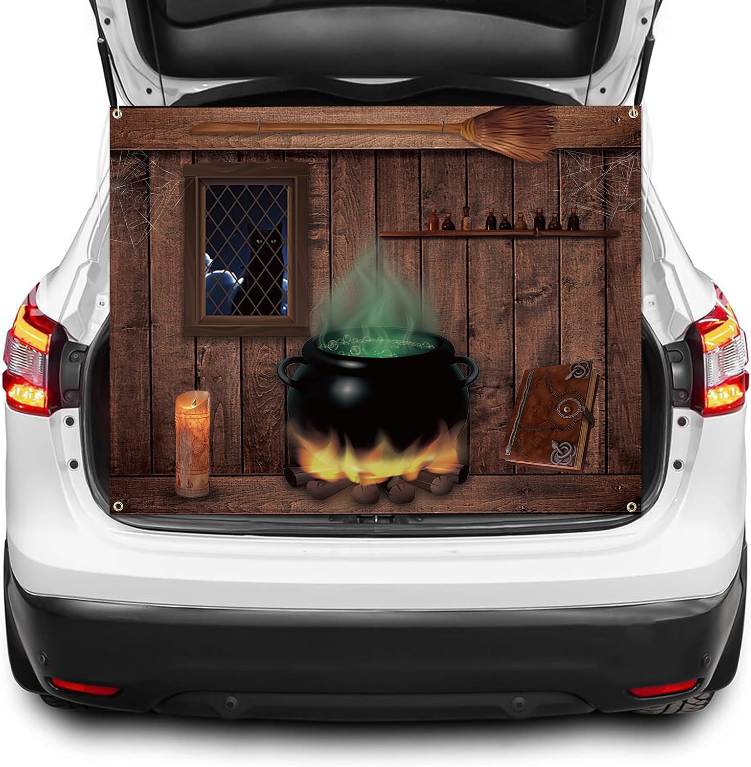 Haooryx Halloween Trunk Or Treat Car Banner, Witches Pot