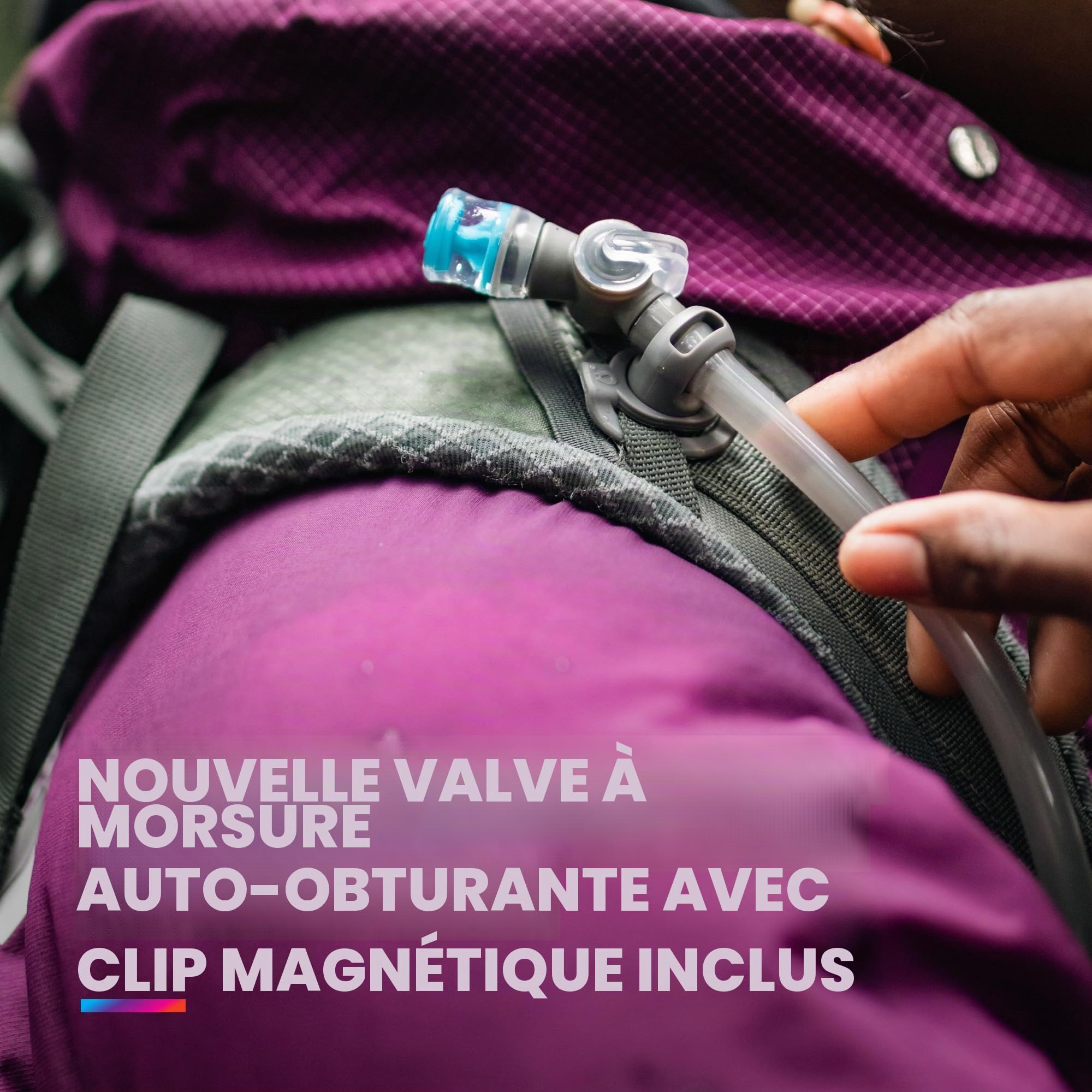 Réservoir d'eau HydraPak (1,5 L, 2 L, 3 L) - Poche à Eau Compatible avec la Plupart des Sacs à Dos – Valve à débit élevé, étanche, résistante et Lavable au Lave-Vaisselle