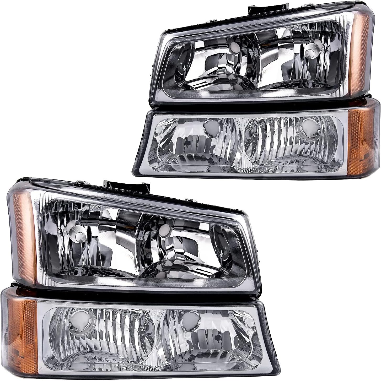 Headlight Assemblies For 2003 Chevrolet Avalanche 1500 Chrome - Foto 7