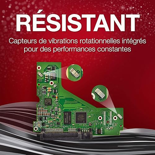 Seagate IronWolf Pro 12 To, Disque dur interne NAS HDD, CMR 3,5" SATA 6 Gbit/s, 256 Mo de mémoire cache, pour NAS RAID, services Rescue valables 3 ans (ST12000NE0008) - 9