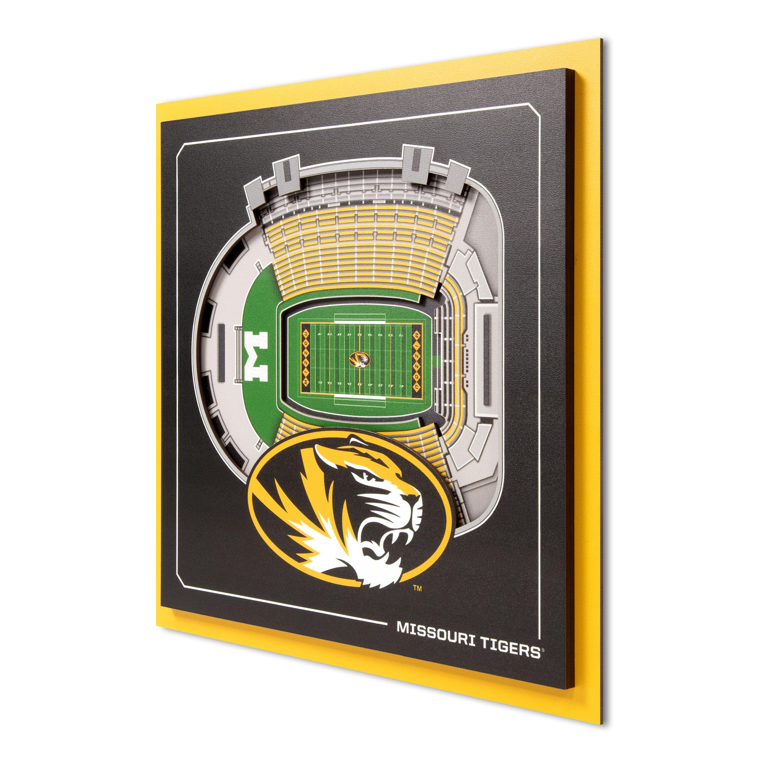 YouTheFan Officially-licensed NCAA Stadium Series 3D Wall Art - multi-layer team stadium replica, detailed sports fan gift, indoor decor