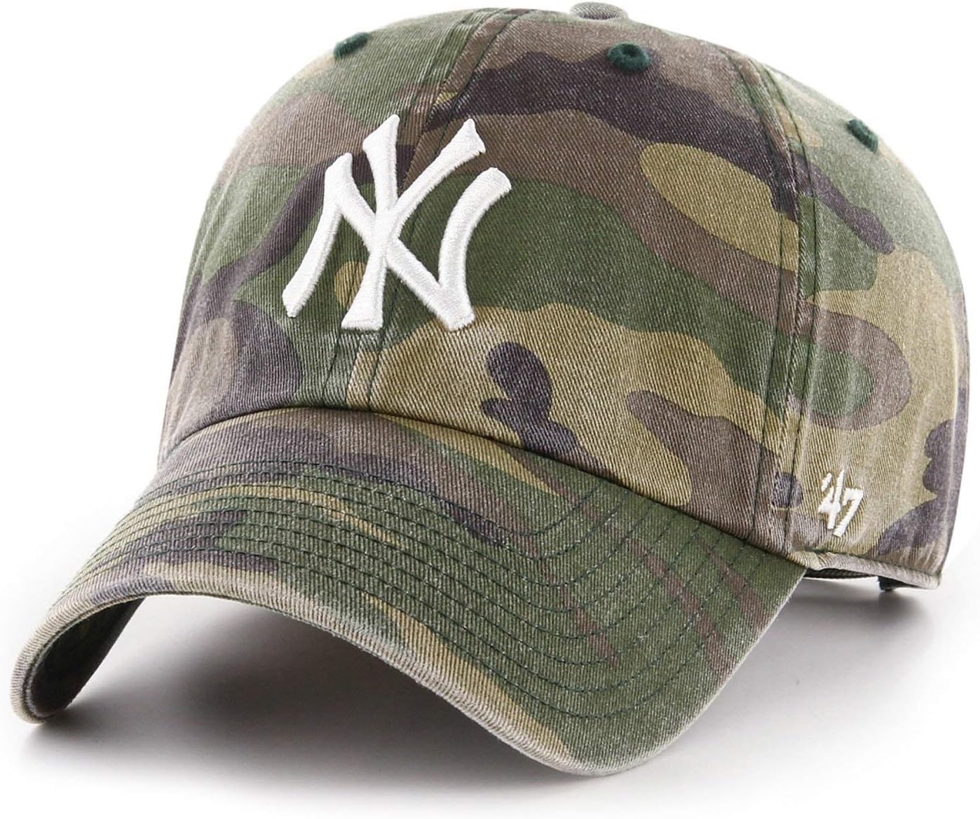 47 Brand Relaxed Fit Cap - WASHED New York Yankees Wood Camouflage