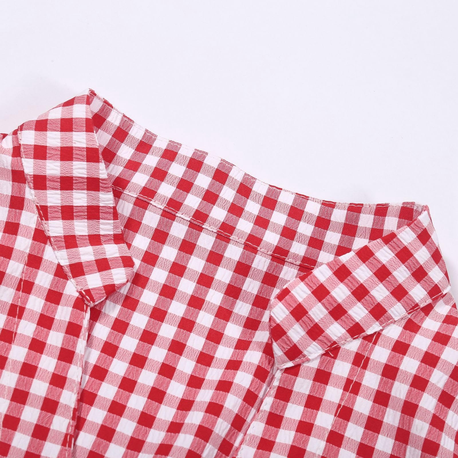 Chemisier traditionnel pour femme - Pour la fête de la bière - Vintage - Cintré - Mode traditionnelle - Chemise à carreaux - Style campagnard - Chemise de bûcheron élégante - Chemisier bavarois