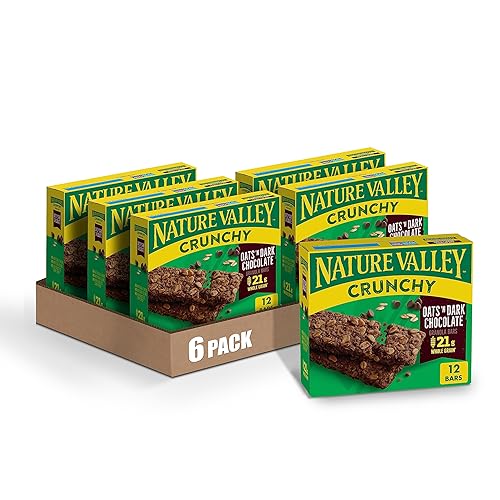 Vista 35 de Nature Valley Barras de granola crujiente, almendra tostada, 1.49 onzas, 6 unidades, 12 barras (paquete de 12)