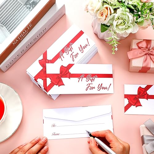 Miniatura 9 de 200 sobres de papel kraft para efectivo de 2.9 x 6.5 pulgadas, sobres de dinero pequeños para regalos en efectivo, sobres de dinero para tarjetas de