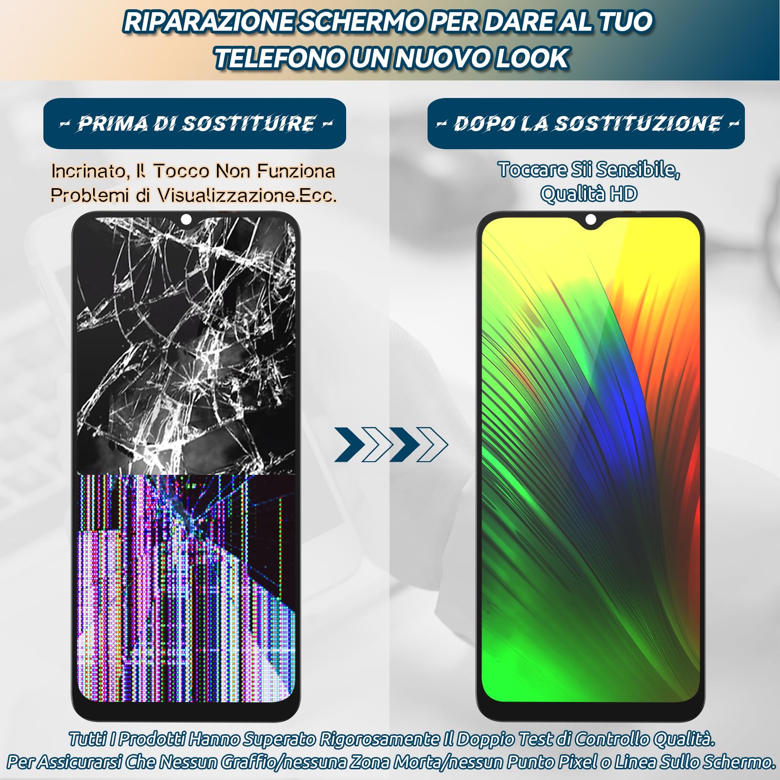 YHX-OU 6.51" Nero Display Per Vivo Y12s Vivo Y20s Vivo Y20 Vivo Y20i Vivo Y30 LCD Schermo Touch Screen Digitizer Assembly E Strumenti Di Installazione+1 Pezzo Vetro Temperato