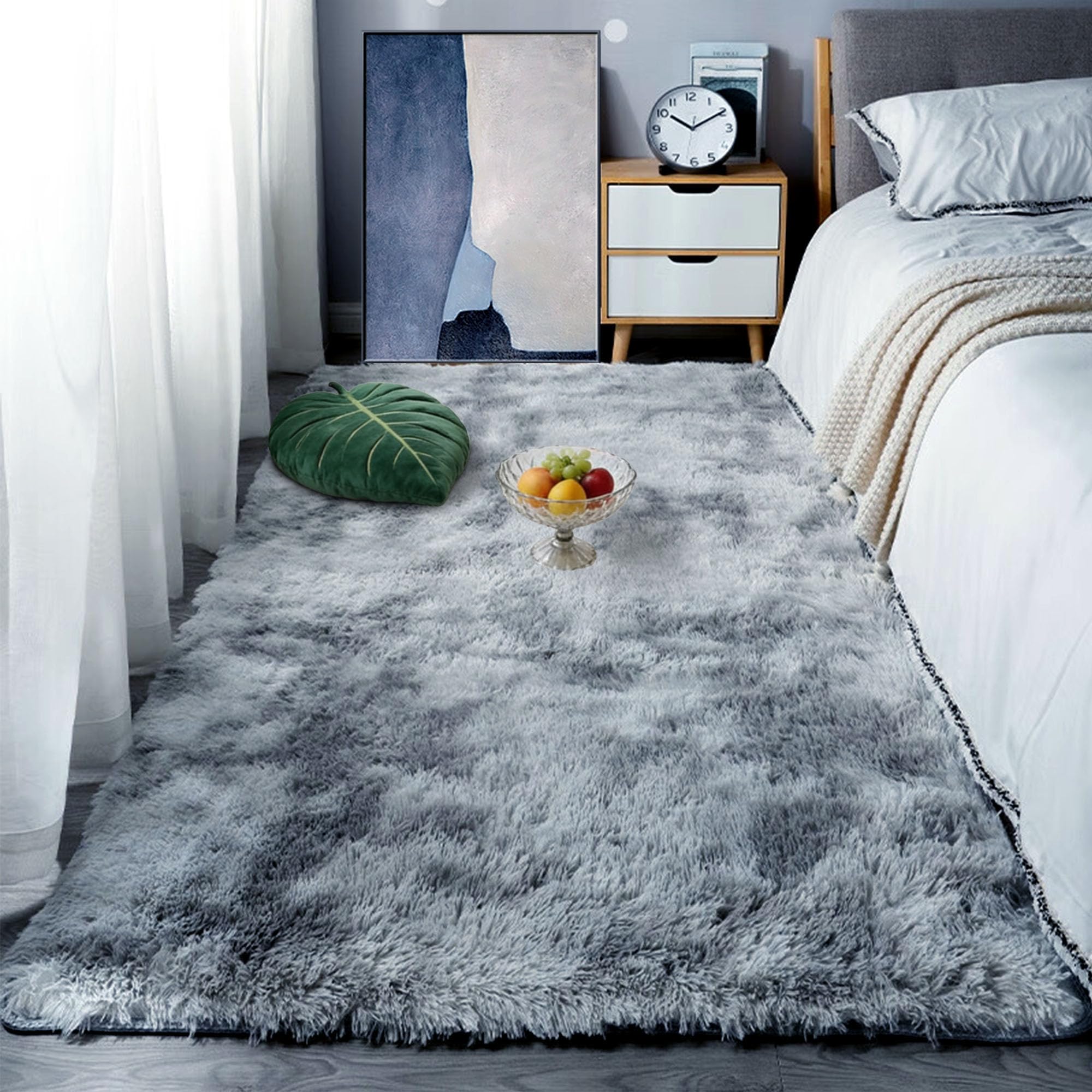 Tapis chambre moderne et doux gris clair 230x310 pour créer un cocon d'enfant