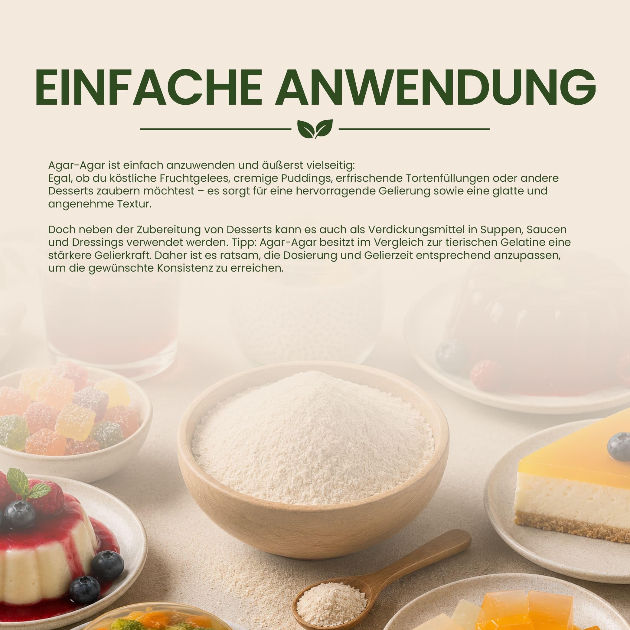 500 g Agar Agar Pulver | pflanzliches Geliermittel | Vegan | Verdickungsmittel