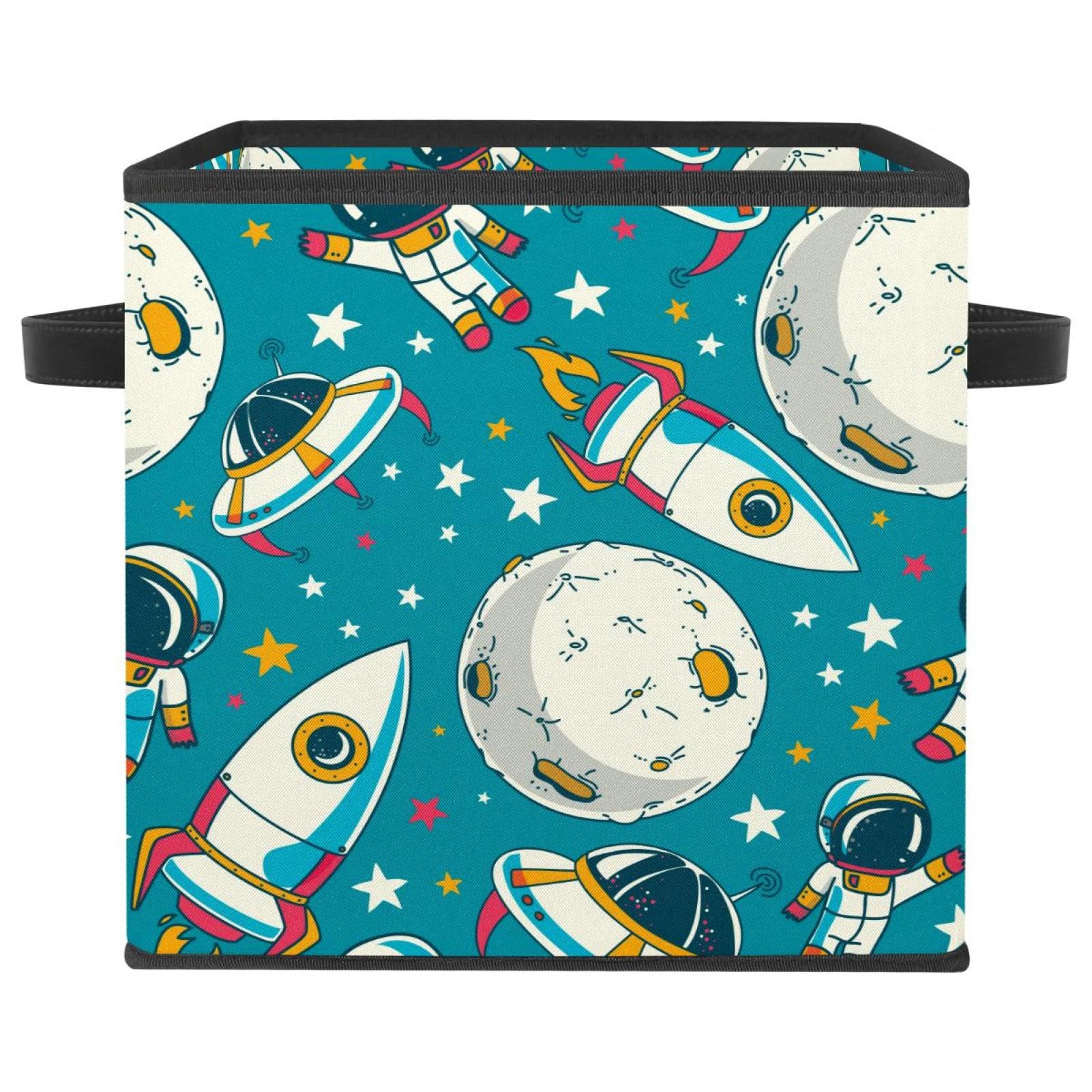 Boîte de rangement pliable dessin animé space astronaute univers pour jouets
