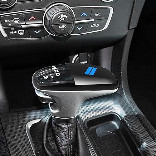 Vista 3 de SENSHINE - Cubierta para cabeza de palanca de cambio para accesorios Dodge Charger 2015-2023 Challenger 2015-2024 Durango 2016-2025 2026, inserto