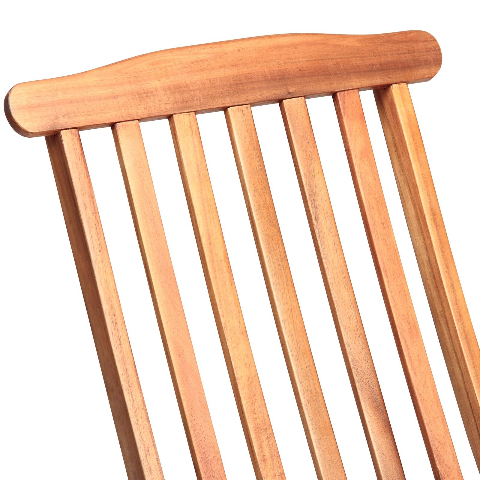 CASARIA Tumbona de Madera con Cojin Plegable Resistente Intemperie 160kg Respaldo Ajustable