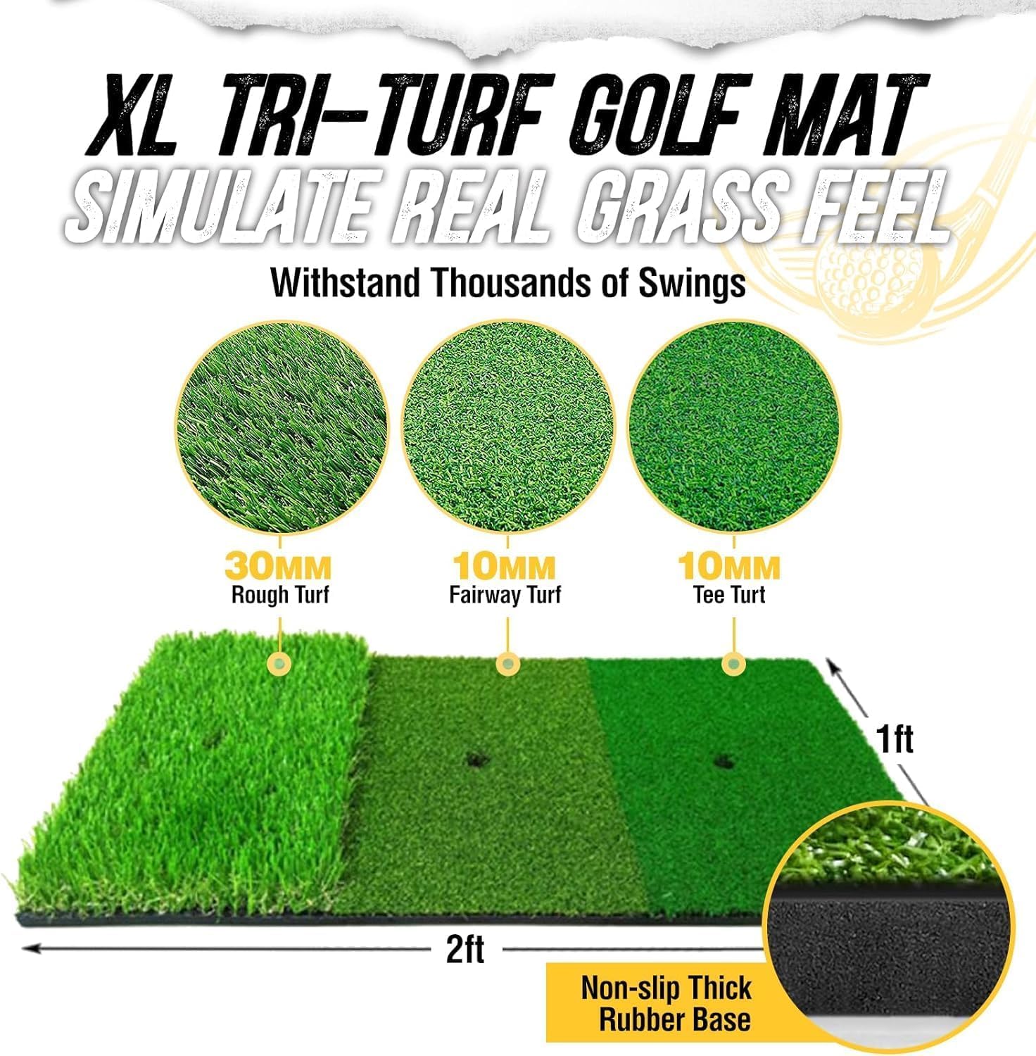 PodiuMax Golf Netz, 3x2.1M / 60x50x64CM Einfach Aufzubauendes Golfnetz Übungsnetz für Outdoor Indoor Garten, Verbessern Putting Pitching Golf Practice Net Männer & Frauenn