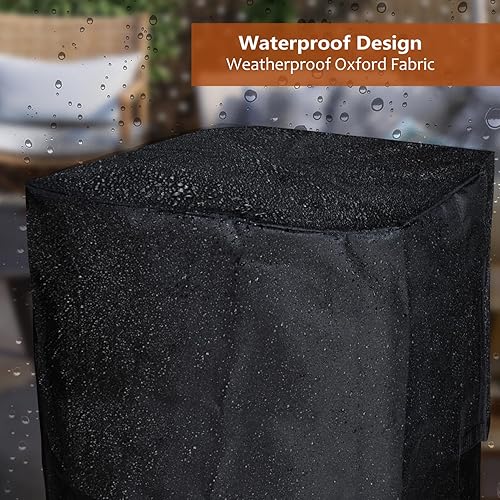 Miniatura 61 de SheeChung Funda rectangular para hoguera, se adapta a mesas de fuego de 44 a 48 pulgadas, para exteriores, impermeable, anti-rayos UV, 600D, funda