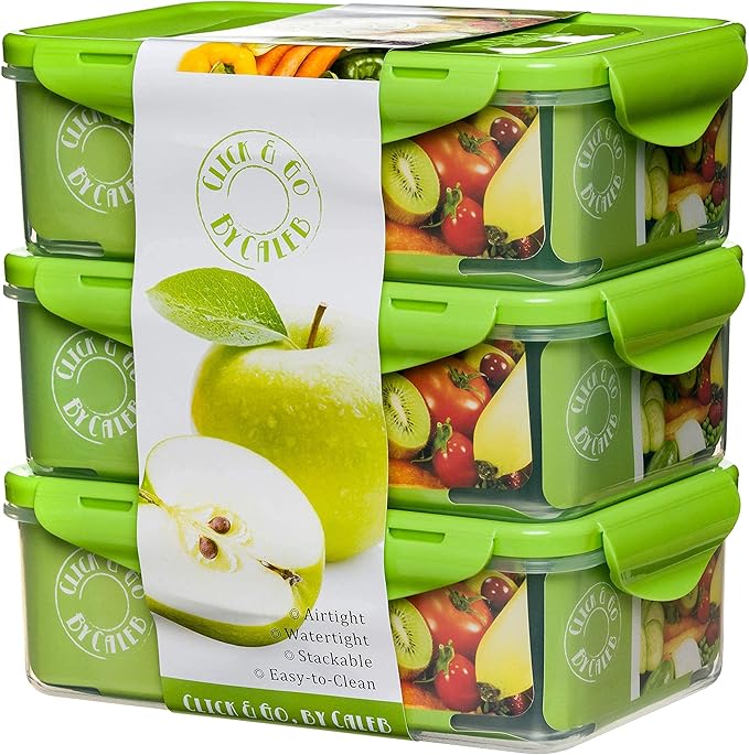 By Caleb Company 3 Pack Green Bento Boxes 39 Ounce