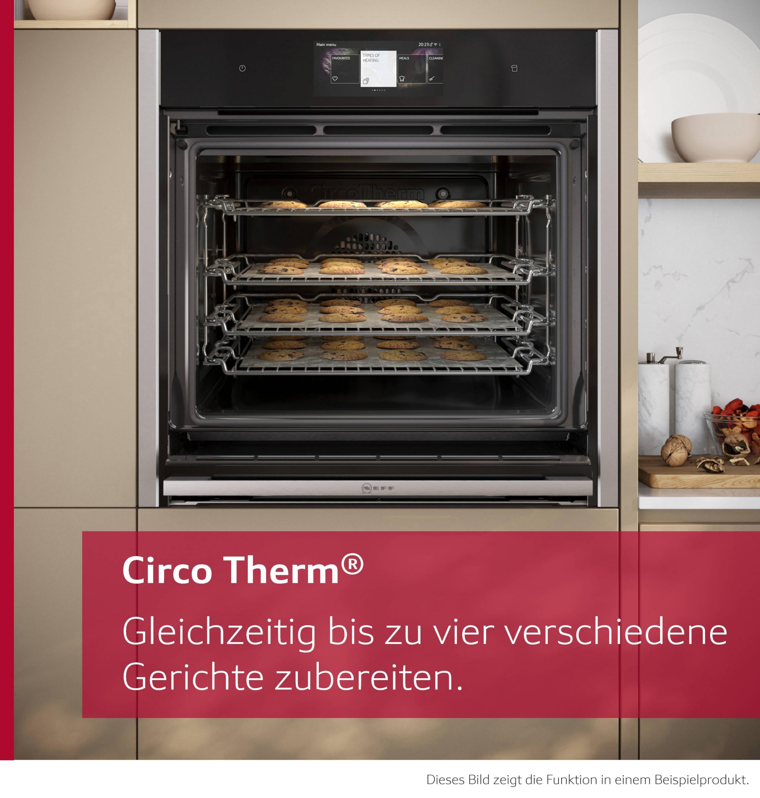 NEFF B64VS71N0 N 90 Einbau-Backofen 60 x 60cm Slide&Hide Full Touch TFT-Display Vario Steam Schwarz