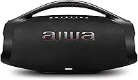 Caixa de Som Boombox Plus AIWA BBS-01-B 200W Bluetooth 5.3-200W RMS - 30 Horas de Bateria - Resistente à Poeira e Água - Preto