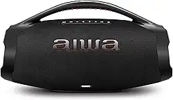 Caixa de Som Boombox Plus AIWA BBS-01-B 200W Bluetooth 5.3-200W RMS - 30 Horas de Bateria - Resistente à Poeira e Água - Preto