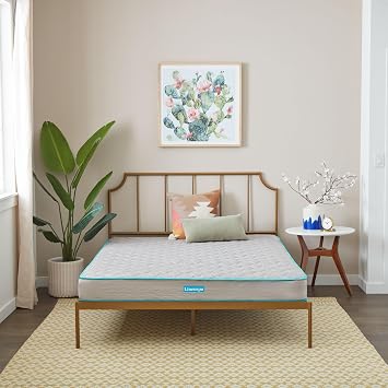 Linenspa 6 Inch Mattress - Firm Feel - Bonnell Spring with Foam Layer - Mattress in a Box - Youth or Kids Bed - Guest Bedroom