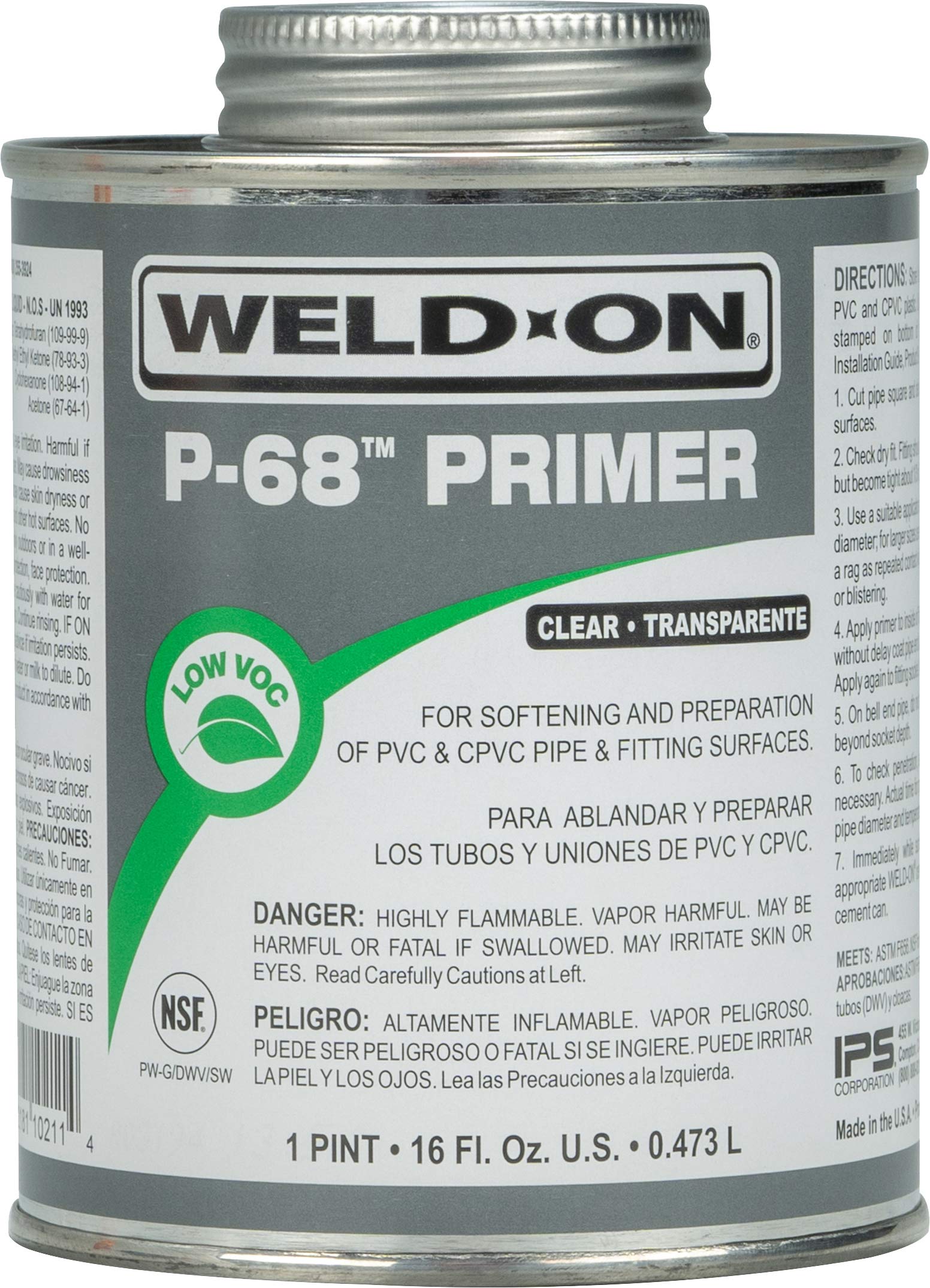 Snapklik.com : Weld-On 10211 P-68 PVC/CPVC Non-Bodied R - Fast Acting ...
