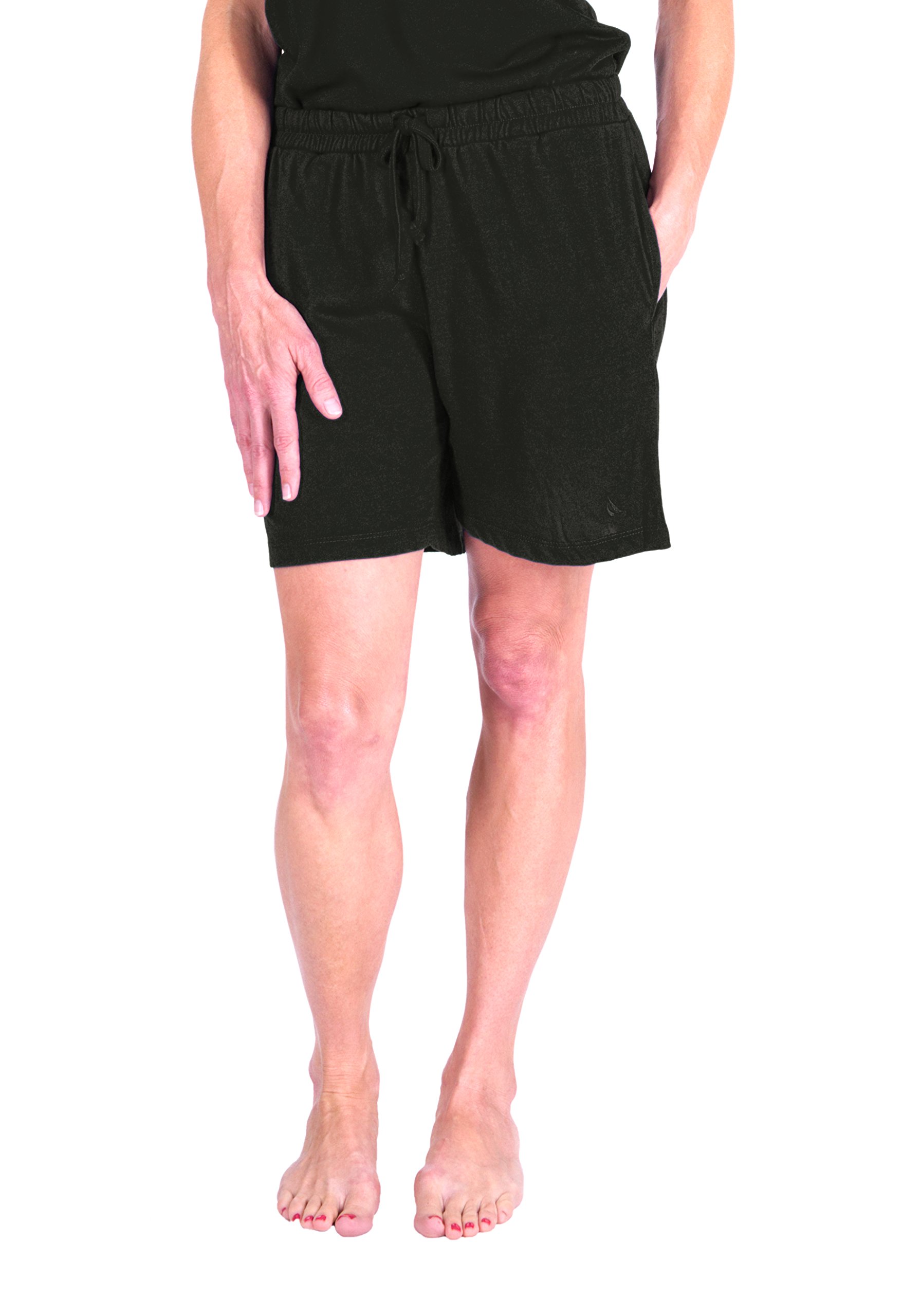 Cool-jamsSweat-Free Pajama Shorts for Women - Moisture Wicking Womens Sleep Shorts - Black M