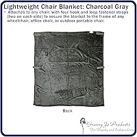 Vista 6 de Granny Jo Products Manta ligera para silla de ruedas, color gris carbón