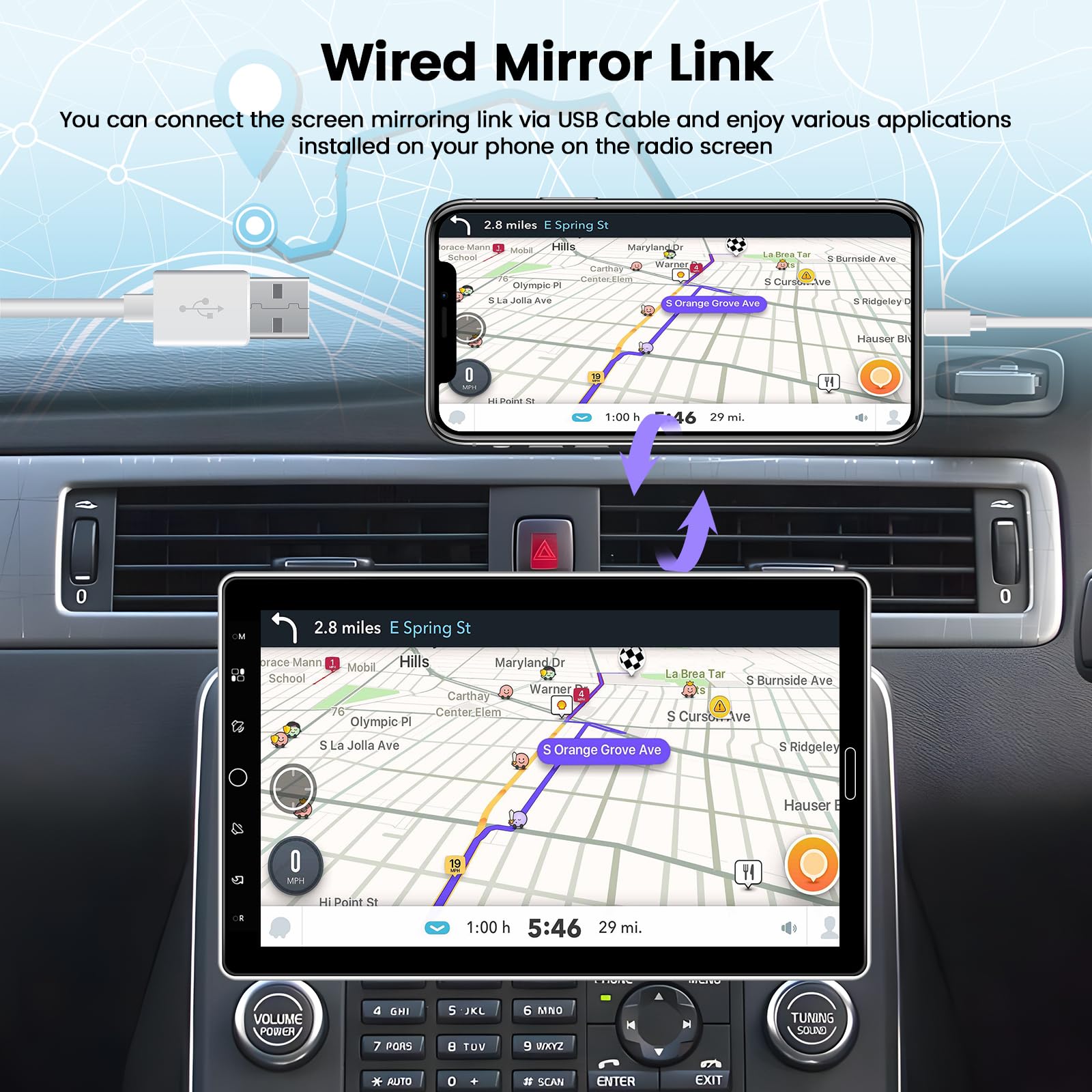 Autoradio 1 Din Con Schermo A Scomparsa 7 Pollici - Hikity Bluetooth, Mirror Link, FM, USB, RetroCamera
