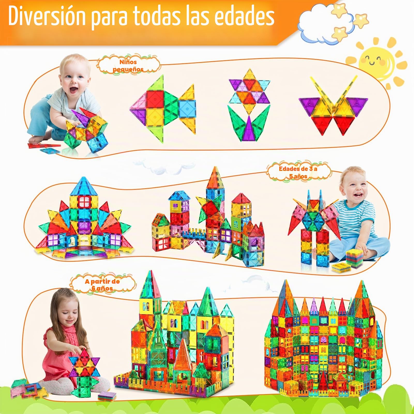 Kaysaitoy 100 Piezas Bloques de Construcción Magnéticos Juguetes de Construcciones Magneticas Niños Bloques Magneticos Stem Juguetes Educativos Juego Magnetico Juguetes Niños 3 4 5 6 7 Años