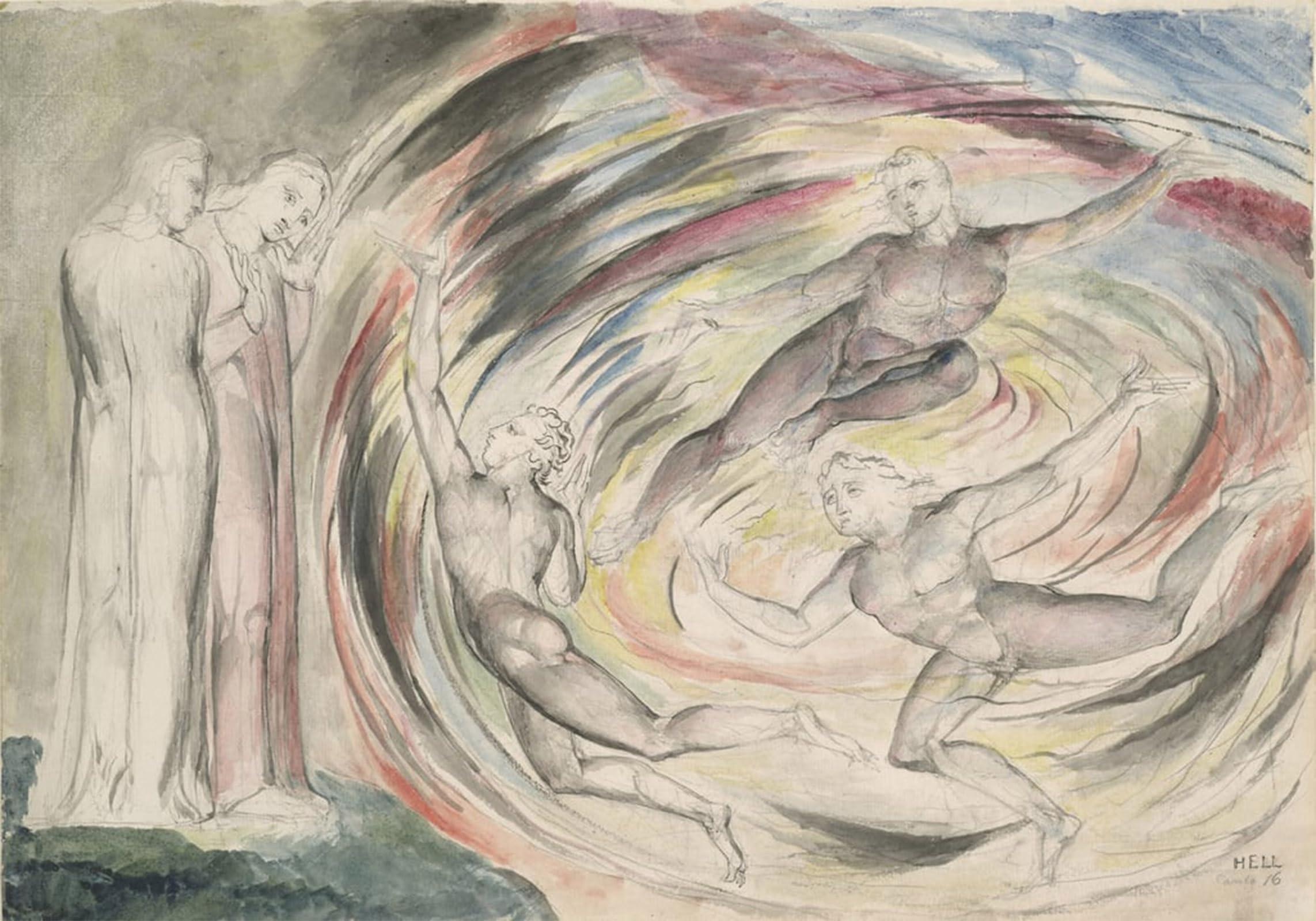 Cuadro Divina Comedia de William Blake Lienzo Decorativo para Vestir Paredes de Dormitorio 5