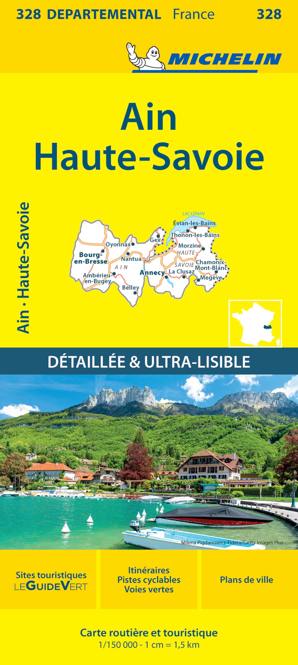 Carte Départementale Ain, Haute-​Savoie