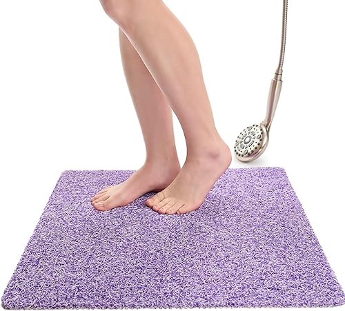 Miniatura 13 de Tapete de ducha antideslizante para bañera – Tapete de baño de lufa para baño – Tapete de baño de 40 x 16 – Tapete de baño antideslizante Gris,Aqua