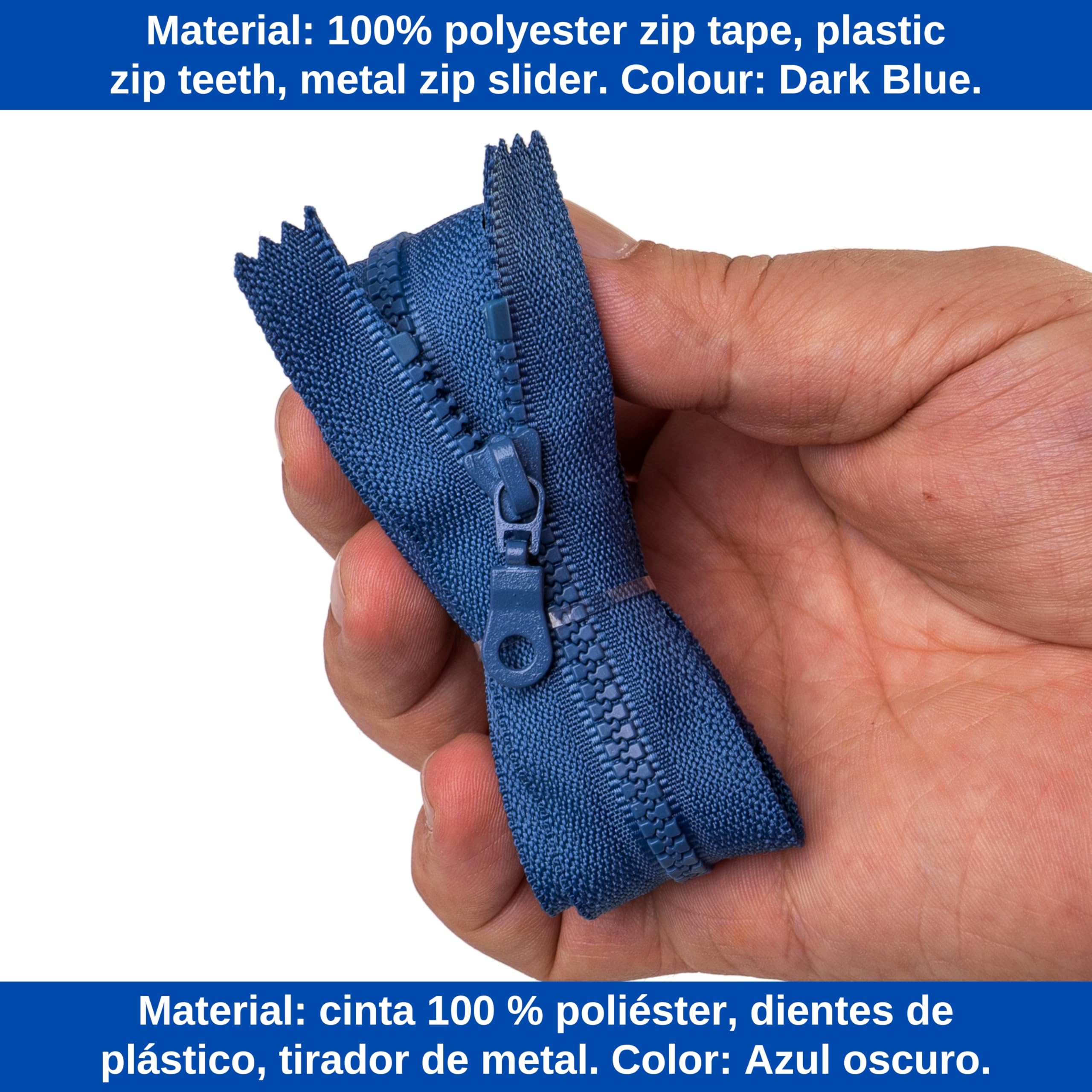 Fermeture à Glissière Non Séparable Lot De 2 - #3 Largeur Rail 4,5 Mm Bande 30 Mm - Choix Longueur Et Couleur