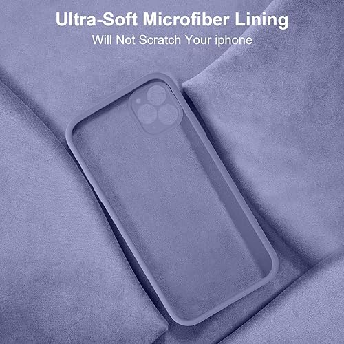 Miniatura 6 de Vooii Funda compatible con iPhone 11 Pro, silicona líquida mejorada con bordes planos, protección de la cámara, forro de microfibra antiarañazos