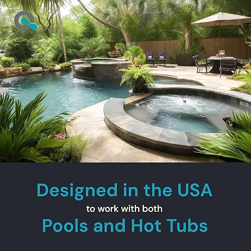 Miniatura 9 de Eagle Ray - Kit digital de prueba de agua para spa y piscina, probador digital de agua para bañera de hidromasaje por AquaDoc con analizador y tiras