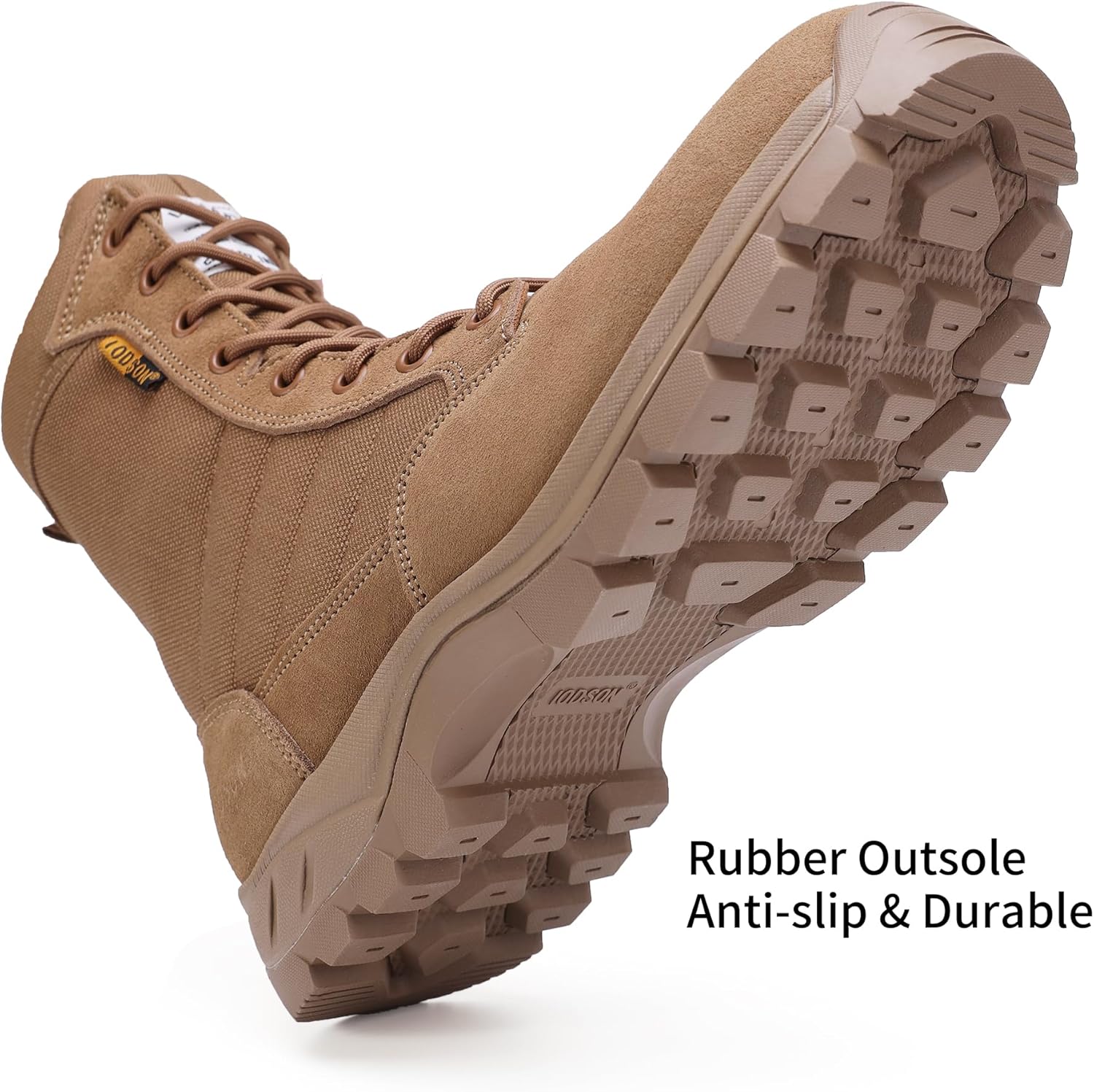 Men's Military Tactical Work Boots with Side Zipper, Puncture Resistant, Desert Combat, Army Jungle, 8 Inch Lightweight Hiking Boots - Image 5