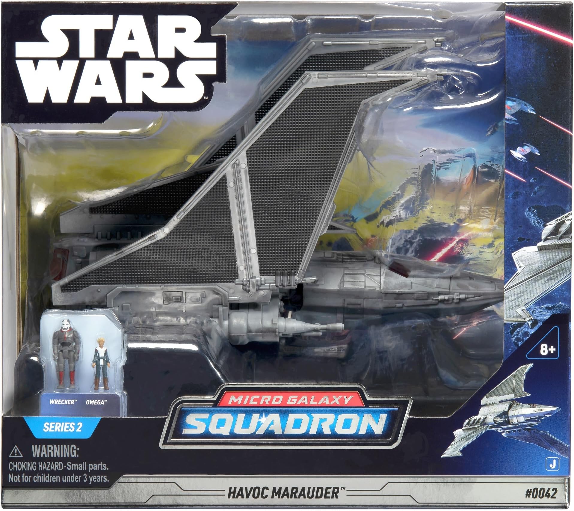 Bizak Star Wars Micro Galaxy Squadron MERODEADOR 7" Deluxe Vehicle Wrecker and Omega (62610044)