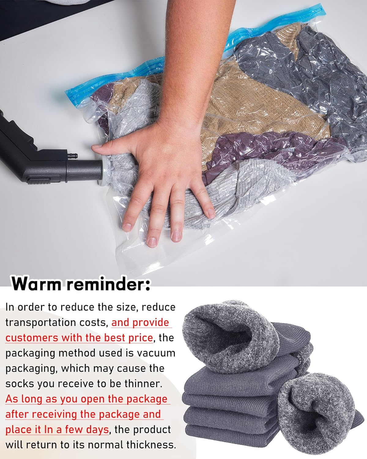 Henoyso 24 Pairs Thermal Socks Bulk Warm Thick Winter Unisex Medium Socks for Men Women Homeless Care Package - Image 2