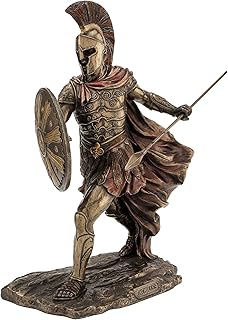 US 11.38 Inch Achilles with Spear and Shield Cold Cast Bronze Figurine