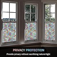 Vista 6 de VELIMAX Película de privacidad, tinte de vitral, calcomanías de arcoíris, vinilo de adherencia estática, no adhesivo, anti-UV, para ventana