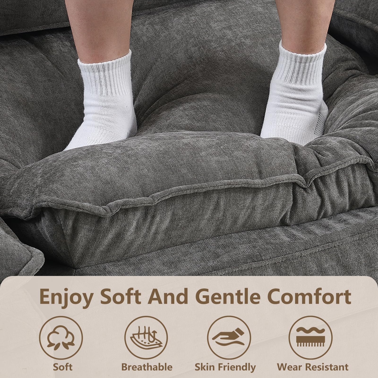 Hawarida Modular Sectional U Shaped Sofa Couches for Living Room, Cloud Couch wi — product photo