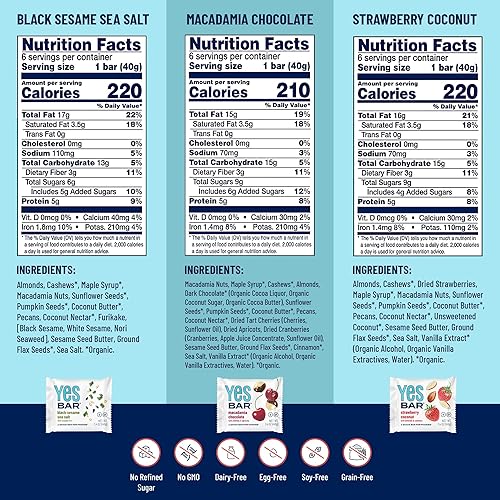 Vista 86 de The YES Bar Manzana y canela crujiente, proteína a base de plantas, snack bar decadente, vegano, paleo, sin gluten, sin lácteos, bajo en azúcar