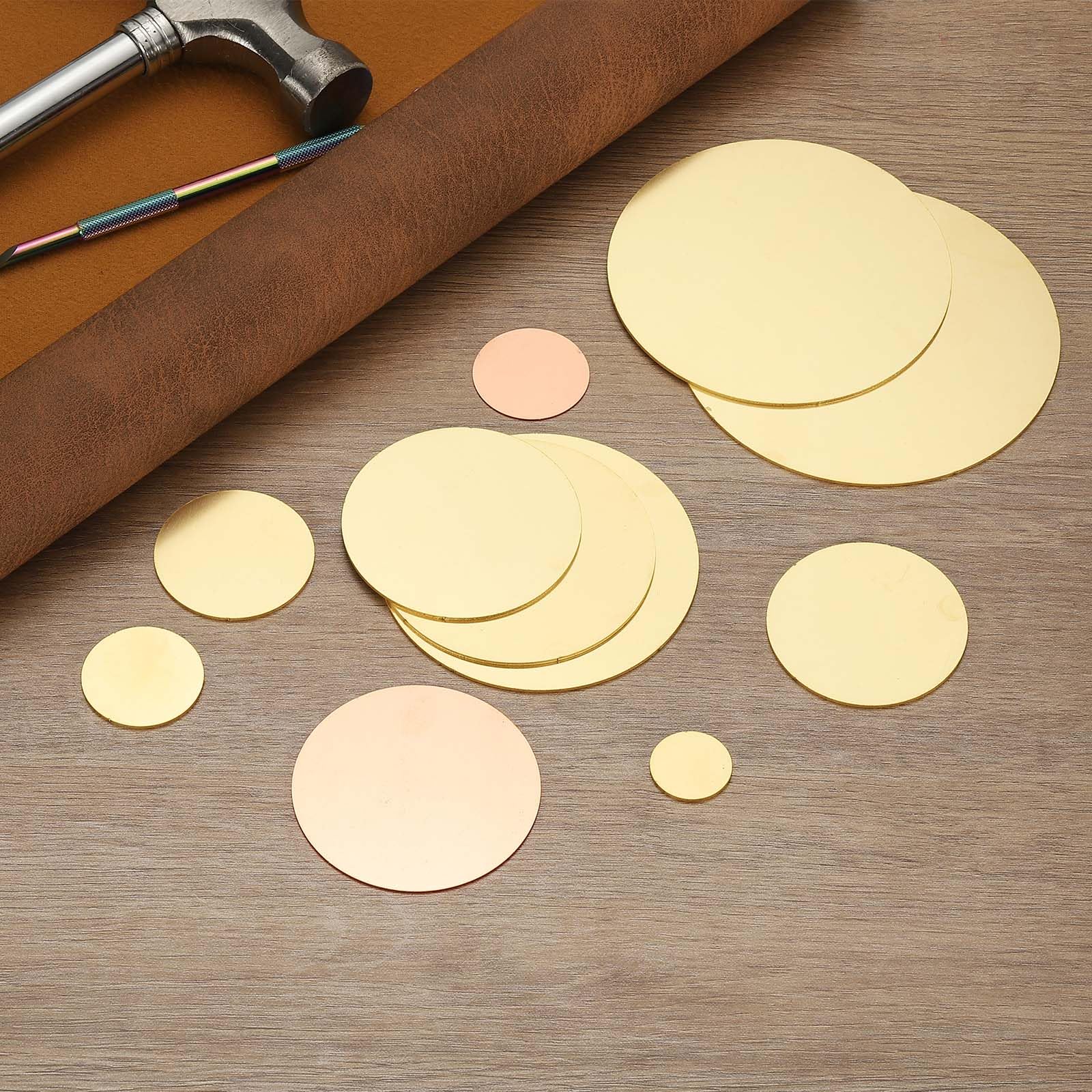 PATIKIL 80mm Stahlplatte, 4 Stück Metall-Stanzrohlinge Tags
