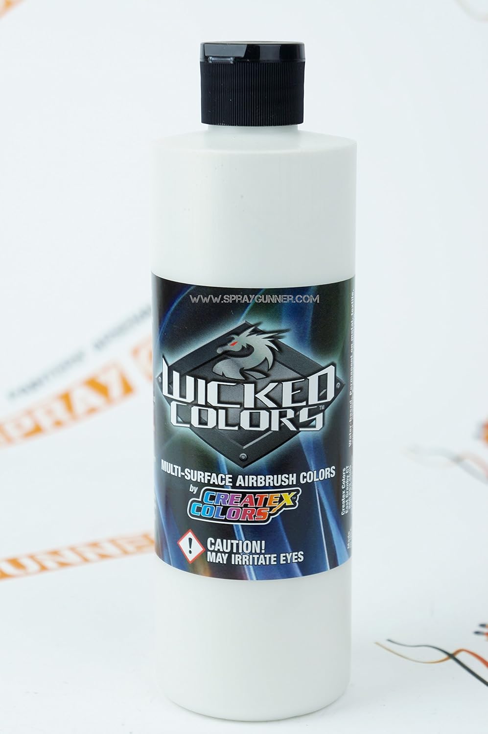 Createx Wicked Colors W301 Pearl White 16oz. water-based universal airbrush paint. by SprayGunner