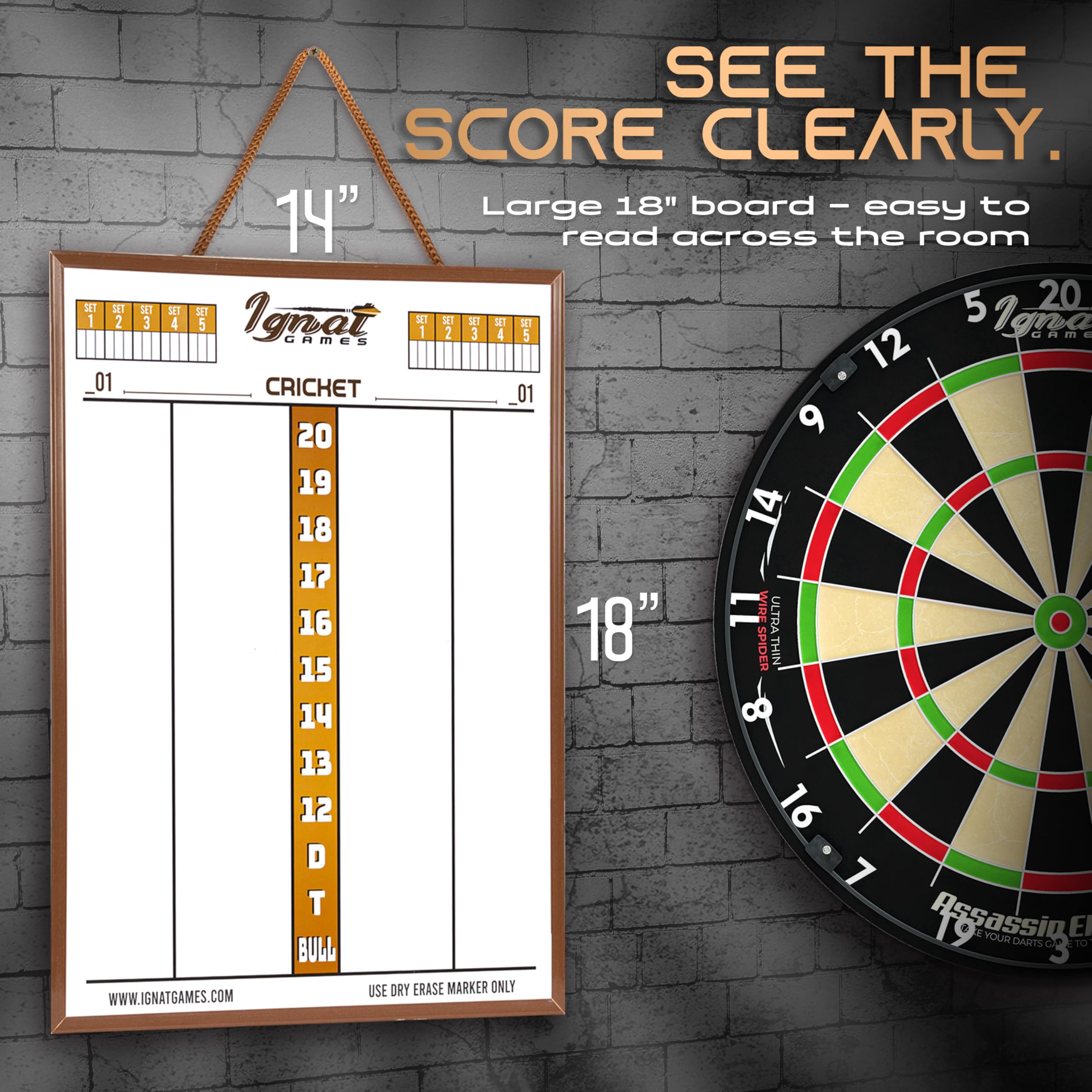 Amazon.co.jp: IgnatGames ドライイレースダーツスコアボード