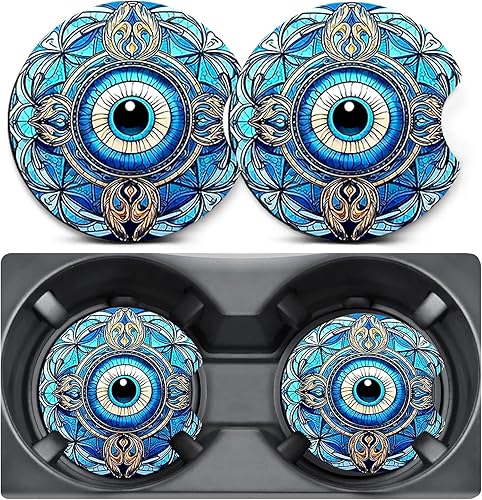 Miniatura 51 de 2 unidades de posavasos para portavasos de coche, posavasos para portavasos de coche con diseño de cereza, alfombrilla de goma antideslizante de